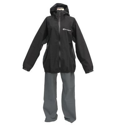 Champion Stretch Rain Suit for Men & Women, Black, Size 3L, Waterproof Top & Bottom Set, Unisex Rainwear CHU18ST3L