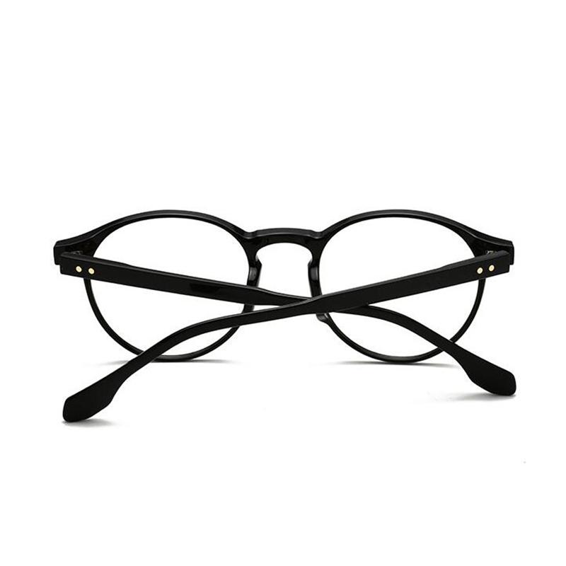 Rice Nails Round Frame Anti Blue Light Computer Glasses Women TR90 Prescription Eyeglasses Diopter 0 To 6