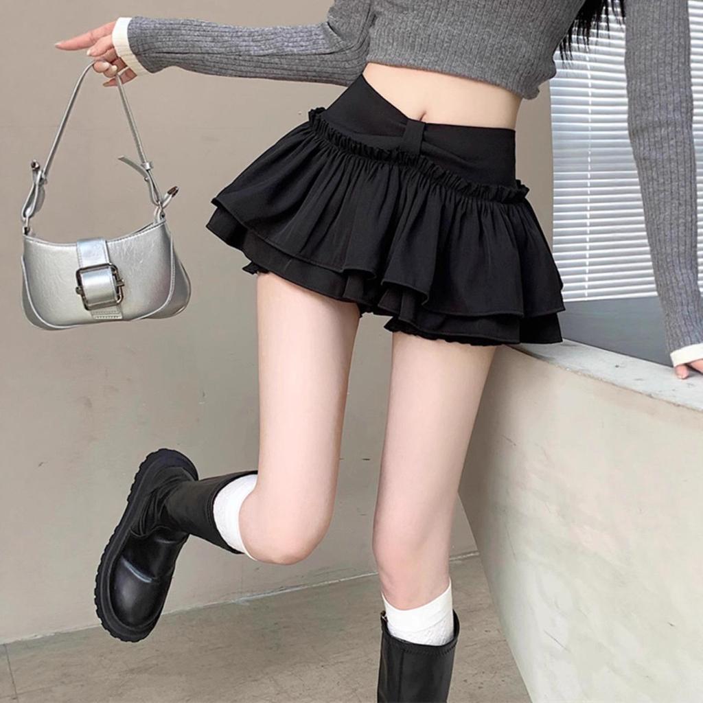 White Puffy A-line High Waist Ballet Style Mini Skirt for Women - Summer 2025 Design