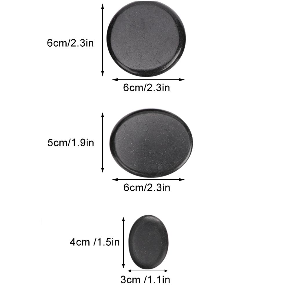 16pcs/set Hot Spa Massage Stone Set Heated Basalt Body Massage Rock Kit