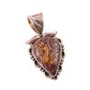 Natural Maryam Jasper 925 Solid Sterling Silver Gift TwoTone Pendant 1.25" P2K40