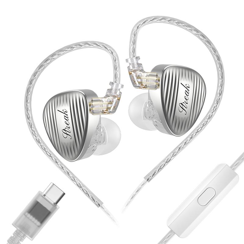 GK STREAK Earphones New-Generation Upgraded Dynamic Driver Unit + Microplate Tweeter Unit Metal Headphone