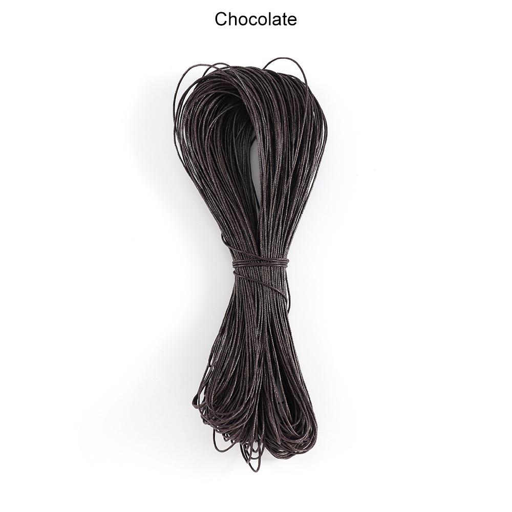 65m/Lot Waxed Cotton String Beading Cord Rope 1mm For Bracelet And Necklace Jewelry Making Weaving Supplies Accessories