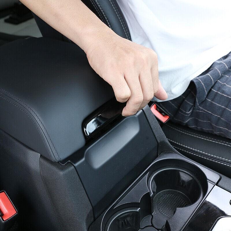 Fit For Discovery 4 2010-2016 Gloss Black Middle Console Armrest Box Cover Trim