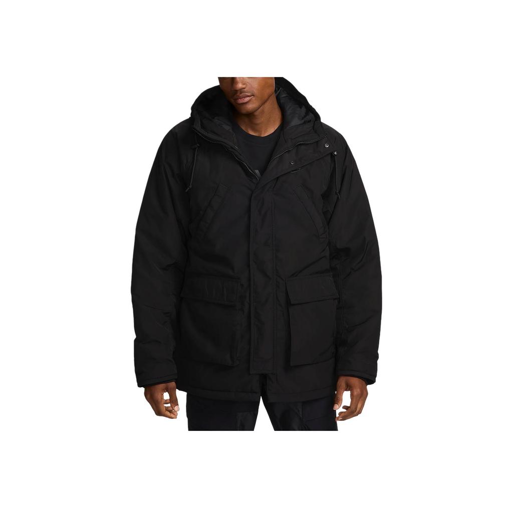 Nike Sportswear Club Therma-FIT Warm Waterproof Comfortable Long Sleeve Parka Men Outerwear Black FZ0869-010
