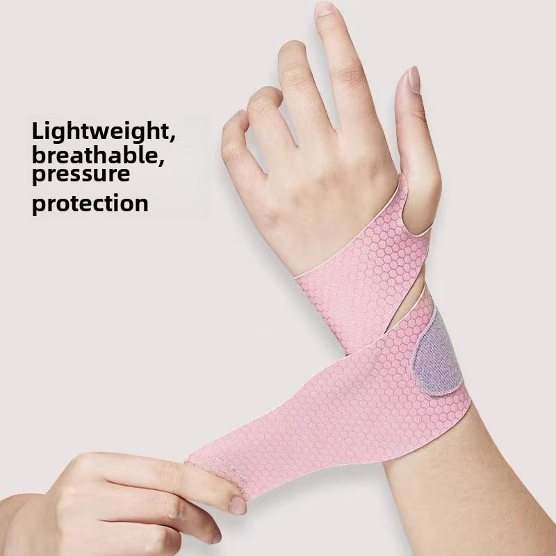 

Поддерживающий бандаж для запястного канала, артрита, тендинита, тяжелой атлетики, тренажерного зала, тренировок, бега, бадминтона, дышащий, регулируемый Pressurized Bracer розовый