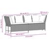 Garden Sofa with Cushions Beige Poly Rattan