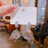 Hook Piercing Vintage Metal Earrings Crystal Exaggerated Earrings Leaf Tassel Earrings  Party