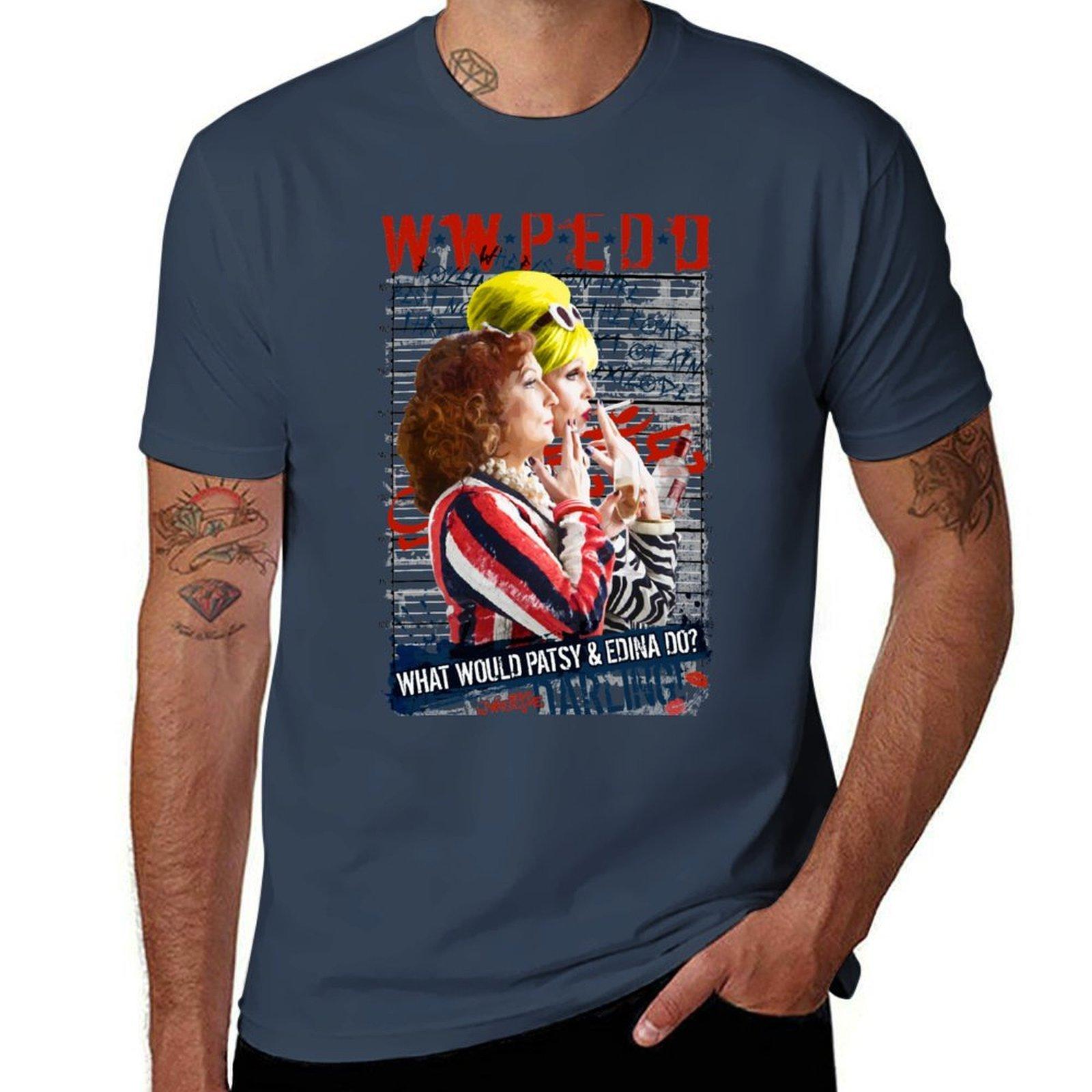 Absolutely Fabulous AbFab What Would Patsy and Edina Do Darling WWPEDD TShirt Big Size Loose Fit Tee Shirt S