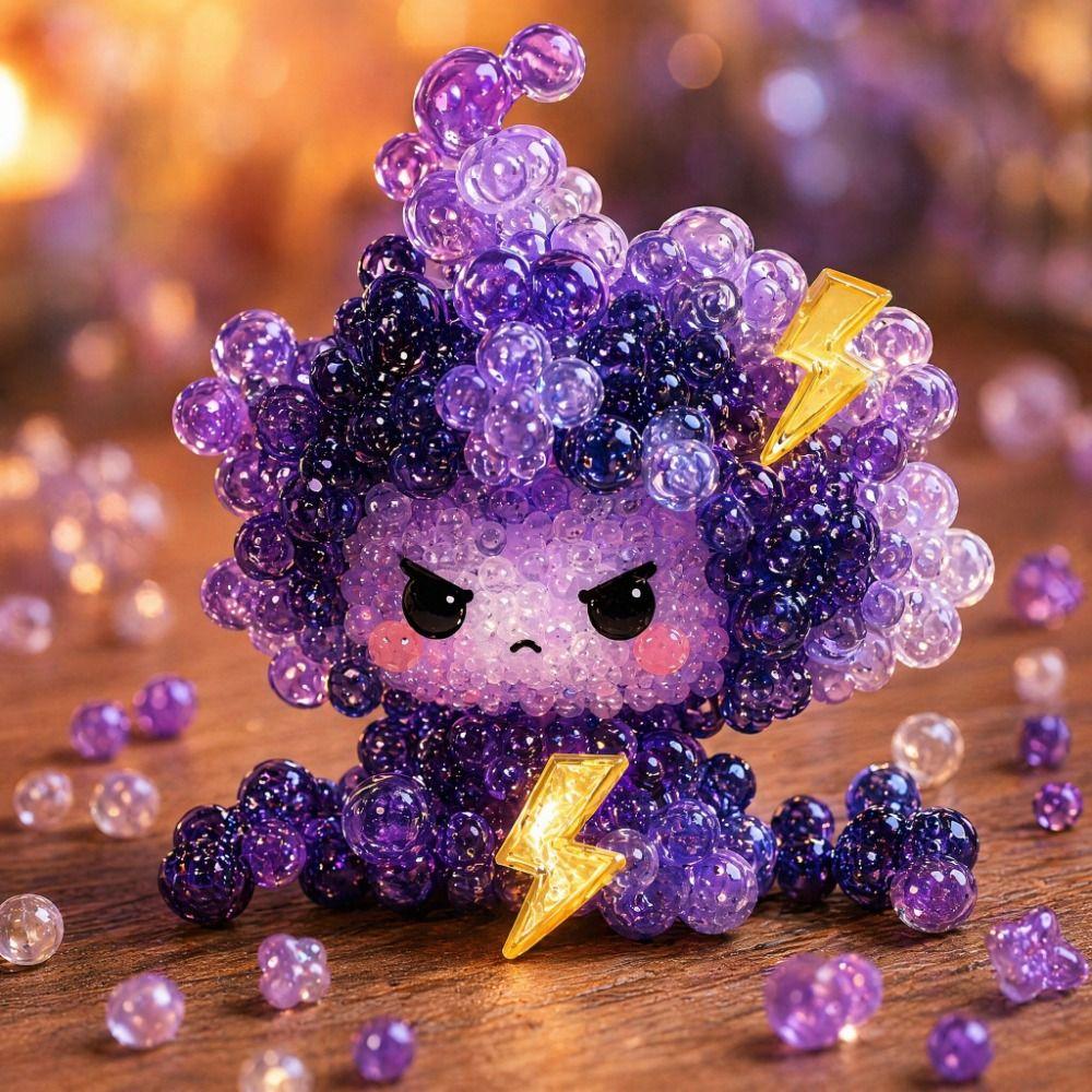 Tiny Glowing Fantasy Spirits DIY Bead Kit Handmade 3D Bead Pet Keychain Making Kit  For Beginners