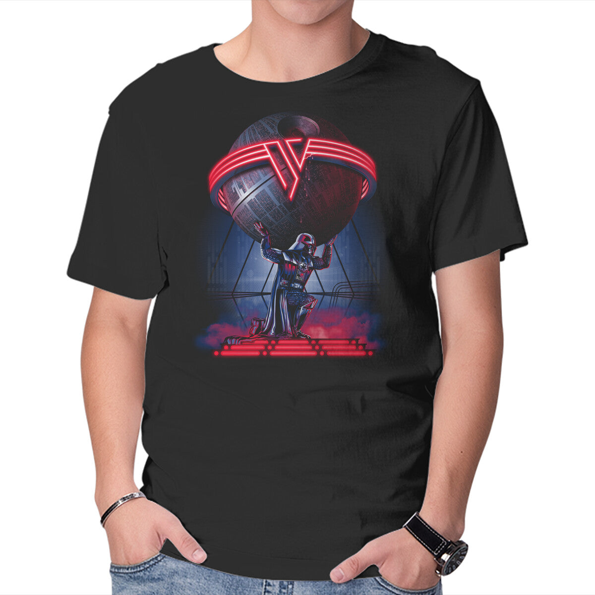 Unisex Crew Neck T-Shirt Van Vader Graphic Short Sleeve Casual Tee XXL