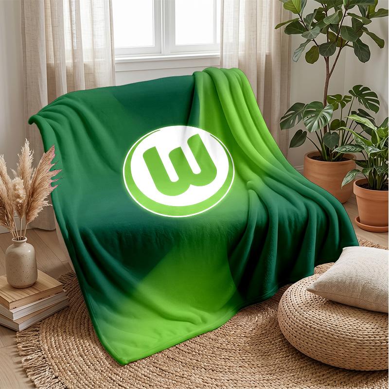 VfL Wolfsburg FC Soft Flannel Fleece Blanket Lightweight Cozy Warm Throw Blanket For Sofa Bed Home Decor