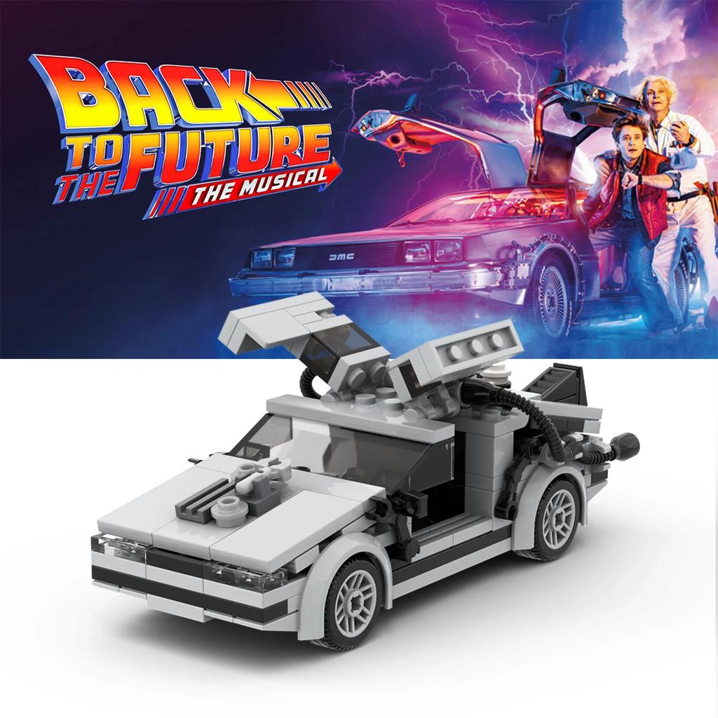 Non-Toxic Moc New Back To The Future Time Machine Car Building Blocks Set Deloreaned Speed Vehicle Bricks Kid Toys For Children Gifts