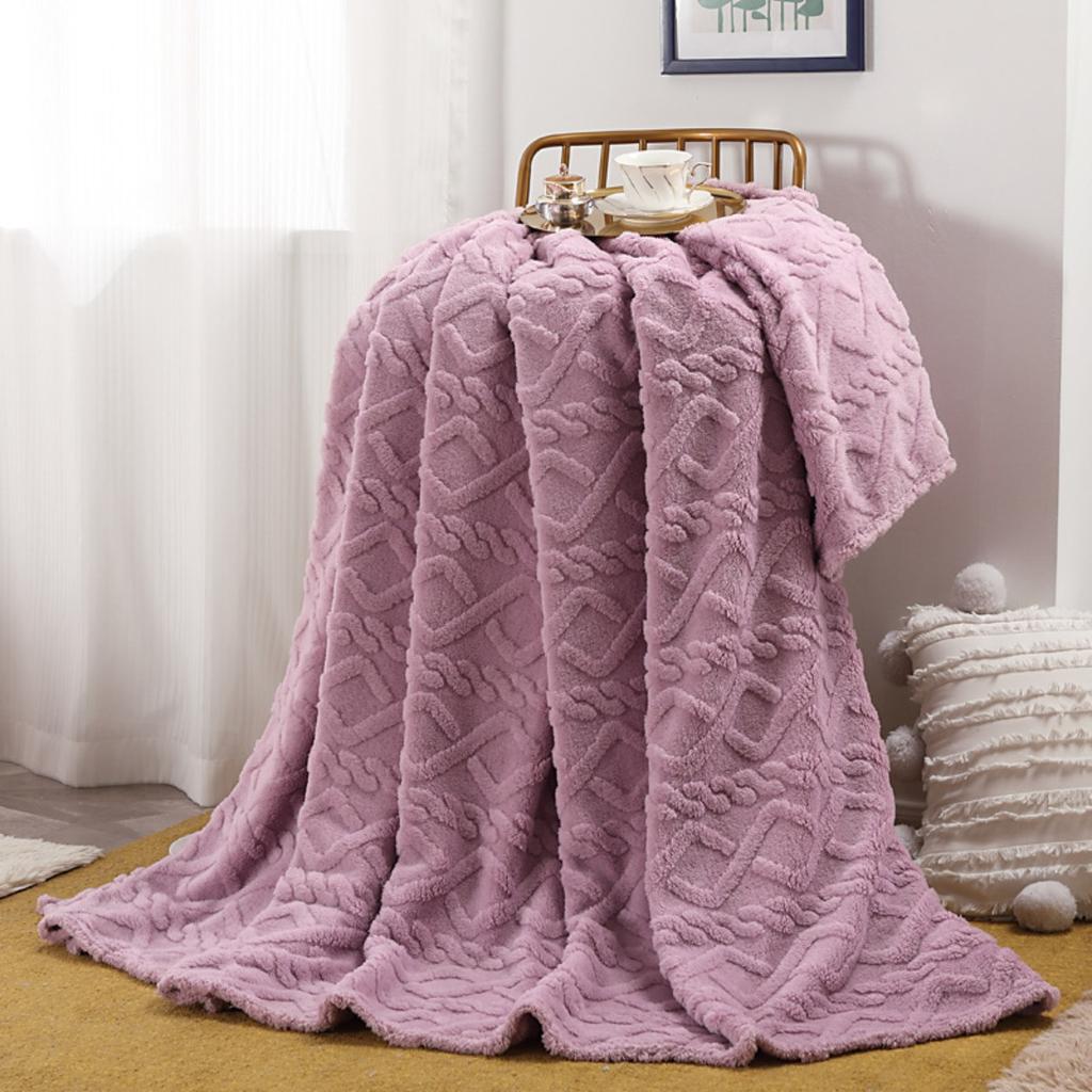 Single Layer Tower Skin Velvet Solid Color Blanket for Home Use, Simple Office Nap Blanket, Air Conditioning Blanket, Cover Blanket, Blanket
