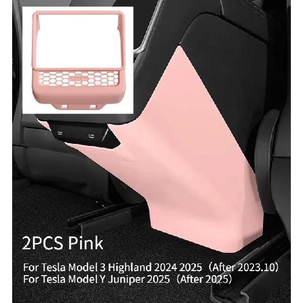 For Tesla Model Y Juniper 2025 Rear Screen Cover Protector Frame Back Air Vent Trim Protective White Car Interior Accessories