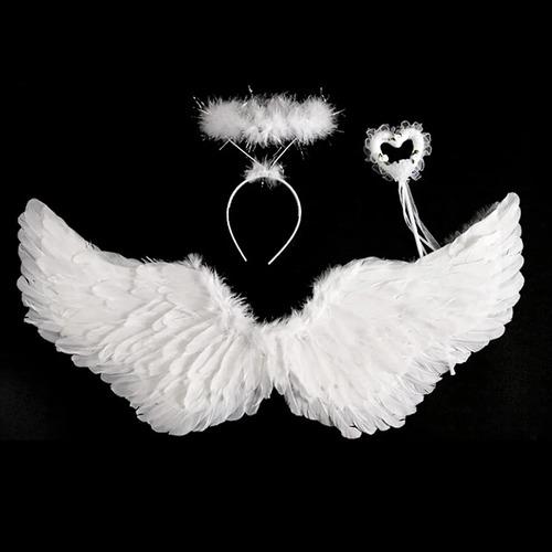 Jiawu Angel Wings And Halo For Kids, Angel Costume, Feathe