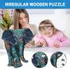 Elephant Tribal Wooden Puzzle Unique Shape Piece  for Adult and Kid 105pcs