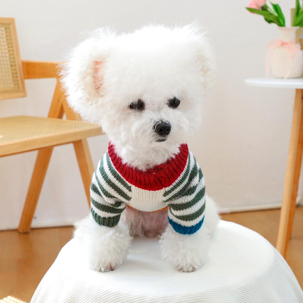 Pet Circle, Pet Clothing Dog Cat Clothing Colored Vintage Striped Sweater