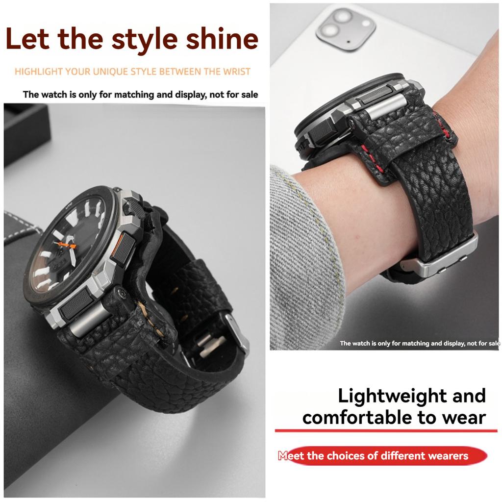 For Casio Big Mud King 3rd Generation GWG-B1000 GWG-B1000-1A/3A/1A4 Modified Sports Rough Leather Watch Strap Men Watchband