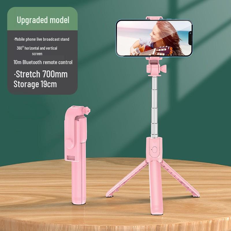 

Bluetooth Selfie Stick with Detachable Beauty Light and Umbrella-Style Floor Tripod