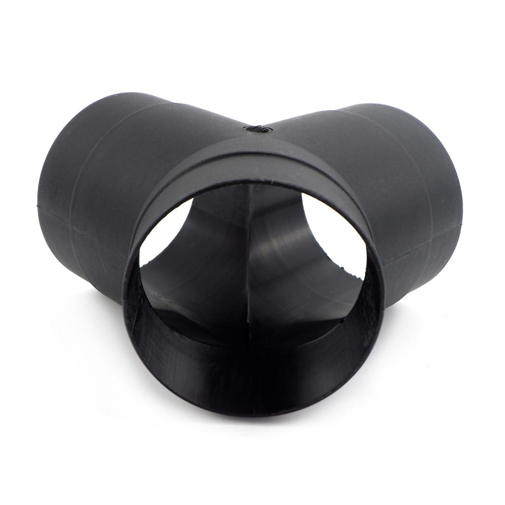 Conector Y cu 3 ieșiri pentru încălzitor diesel 75 mm & 2x Ieșire de aer & 2x Tubă de aer cald Negru & Set 4x Coliere Pentru Mașină Camion VAN Camper