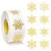Christmas Snowflake Stickers 500 Pieces Glitter Round Christmas Labels Winter Holiday Envelope Scrapbook Seal for Journal