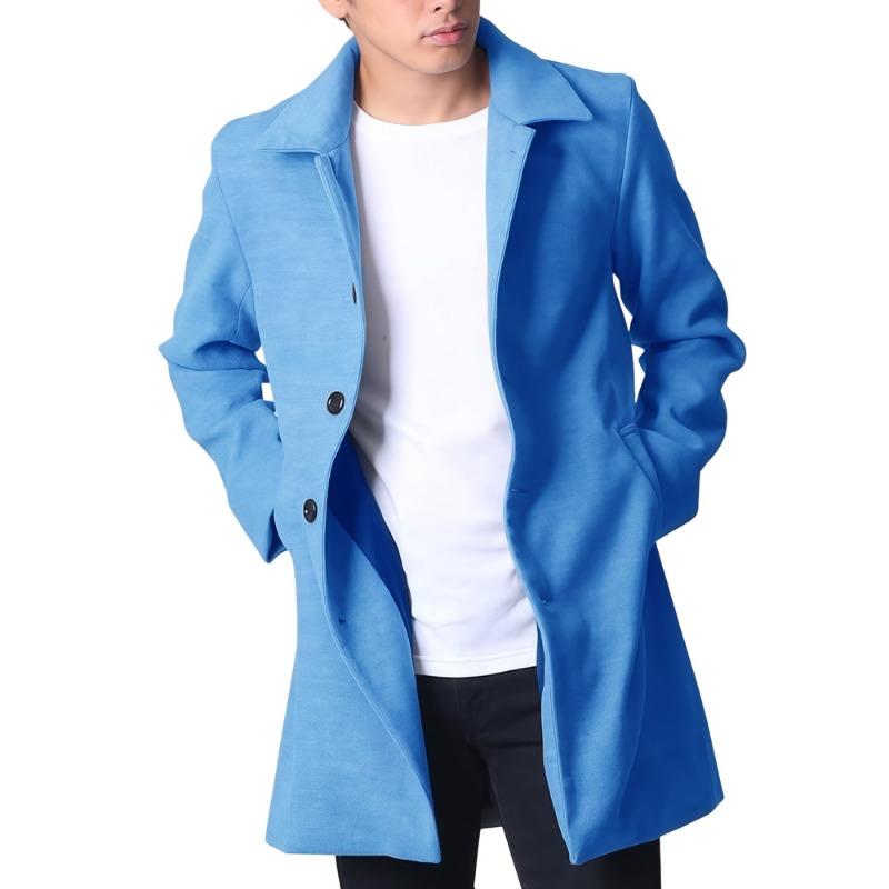 New large size woolen coat men's Asian E coat medium and long multi-color multi-size single-breasted