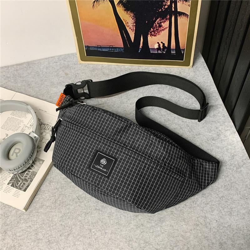 Waterproof Nylon Sling Bag for Unisex Multiple Pockets Outdoor Travel Waist Pack