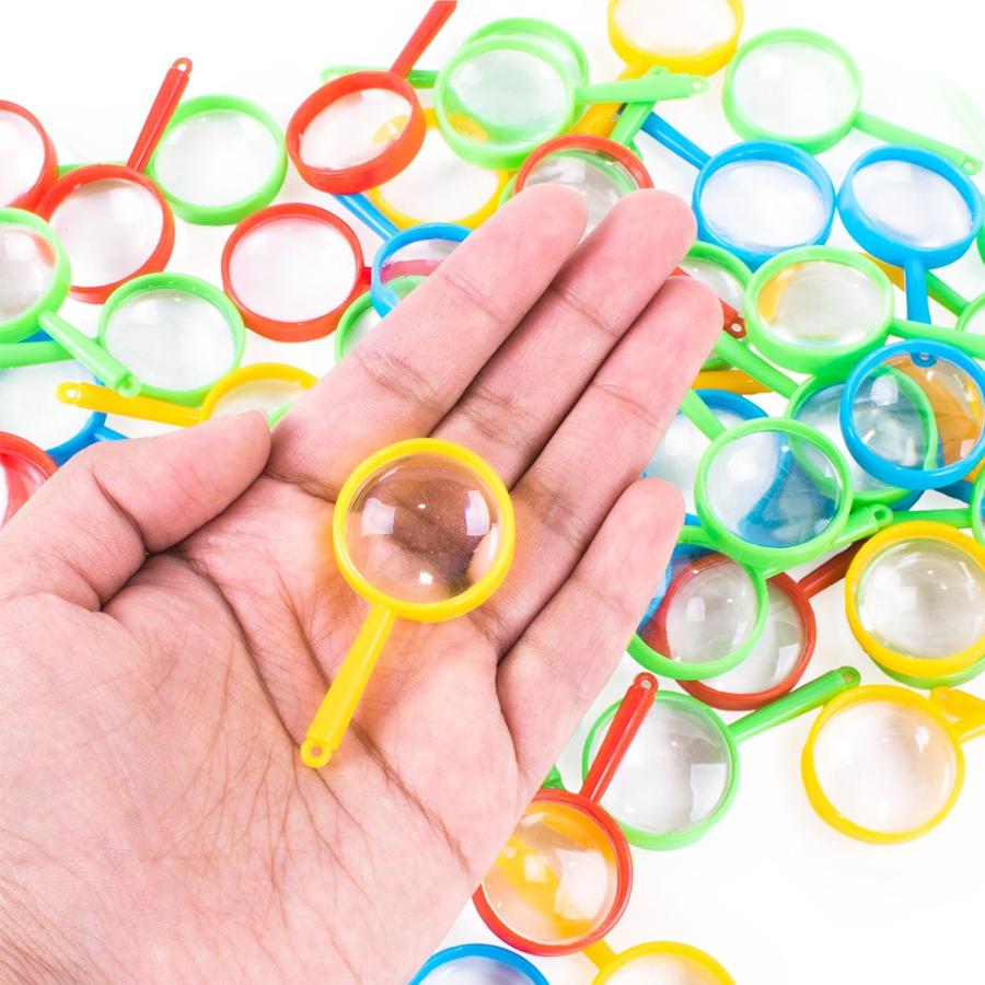12/24/48pcs Mini Magnifying Glass Office Study Portable Stationery for Outdoor Nature Observation Newspaper Magazine Reading XJM