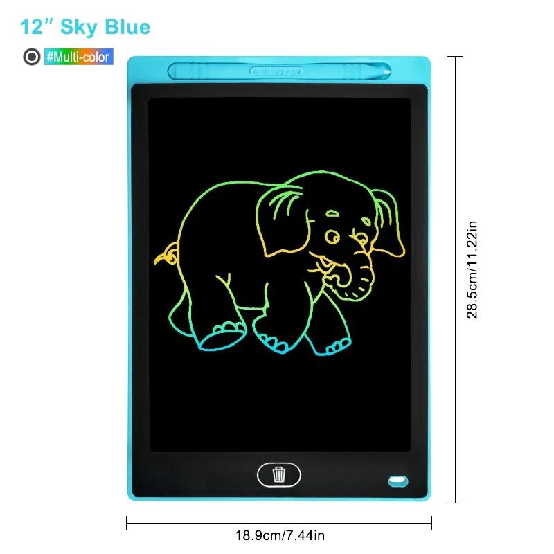 12 Inches Childrens Color LCD Screen Electronic Drawing Board Writing Boardhandwriting Board Drawing Tools Childrens Toys Gifts