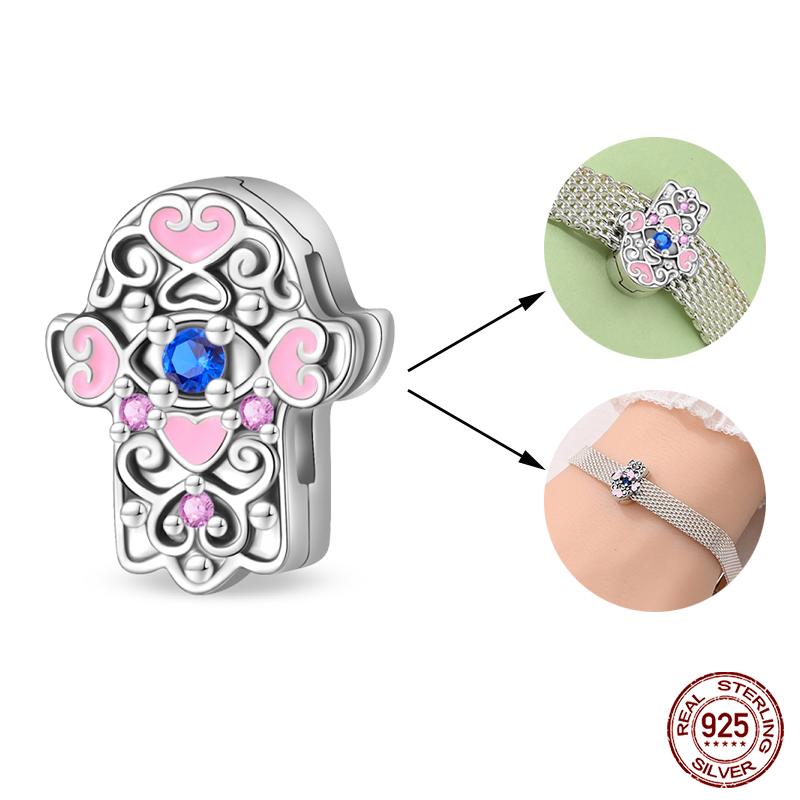925 Silver Double Lucky Clover Guardian Lotus Flat Beads Fit Qikaola 925 Bracelets Fine DIY Jewelry For Women