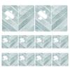10Pcs Wall Stickers Dark Green Leaf Pattern Easy to Paste Anti-Slip Wall Decals Living Room Bedroom Kitchen Decor
