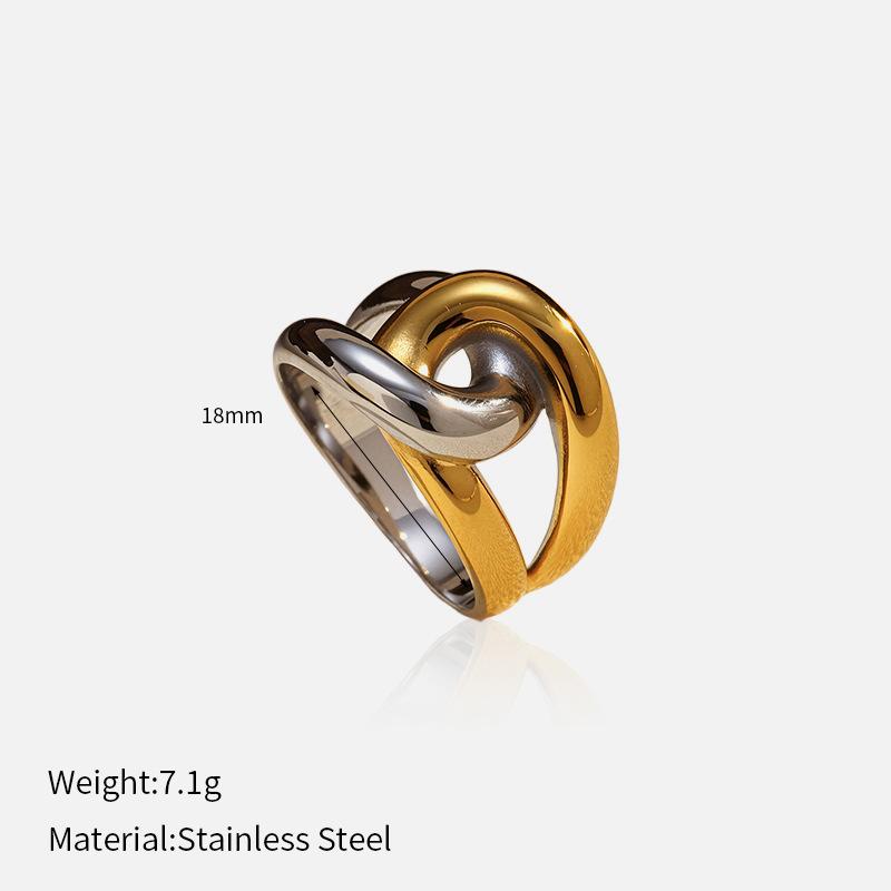 Chenhe Jewelry European and American Accessories Wear Stainless Steel Color Matching Rings Women's Premium Sense Does Not Fade Titanium Steel Rings