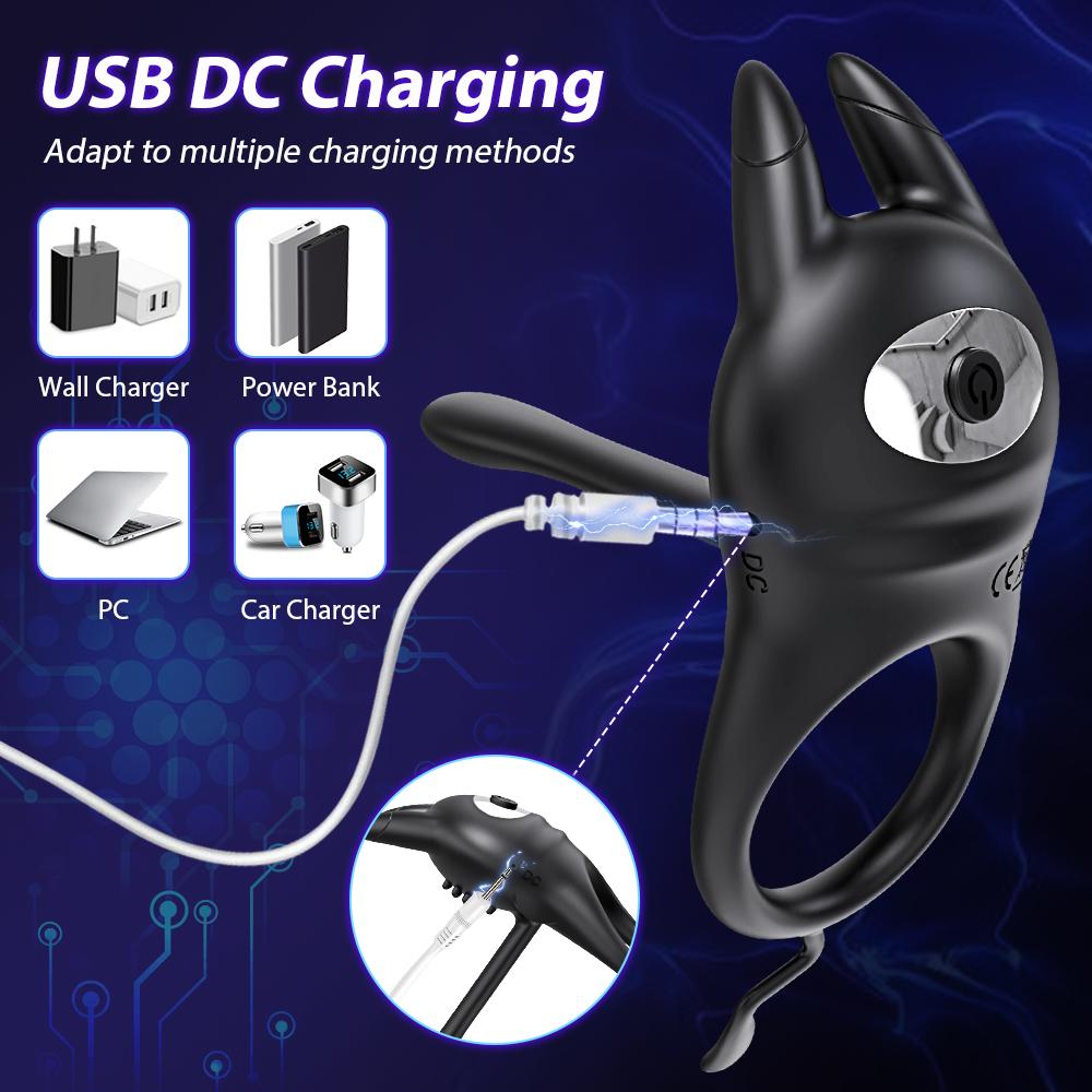 Inel vibrator pentru penis pentru bărbați Inel pentru penis Întârzierea ejaculării Prelungitor pentru penis Ereție Stimulare anală a clitorisului Jucărie sexuală pentru cupluri