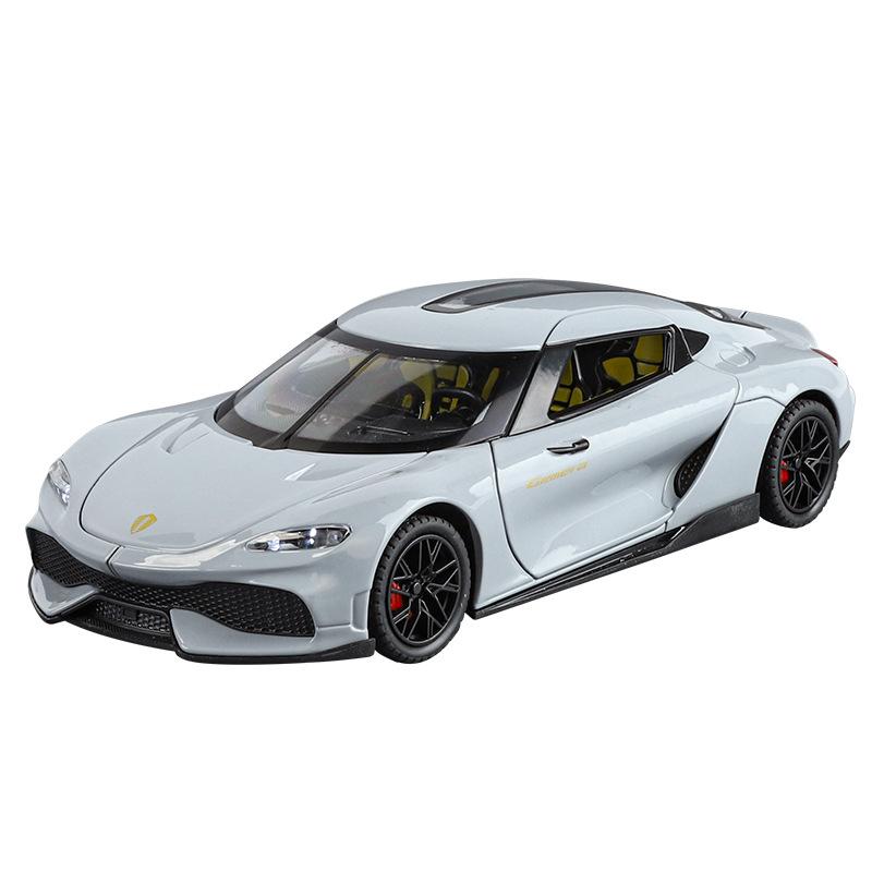 1/24 Koenigsegg Gemera GT Sports Car Alloy Diecast Model Collect Hobby Model Ornaments Gift for Friend Pull Back Toy New Style Sports Car