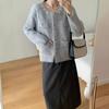 Imitation mink knitted cardigan women's autumn and winter new loose high-end celebrity beaded sweater jacket women