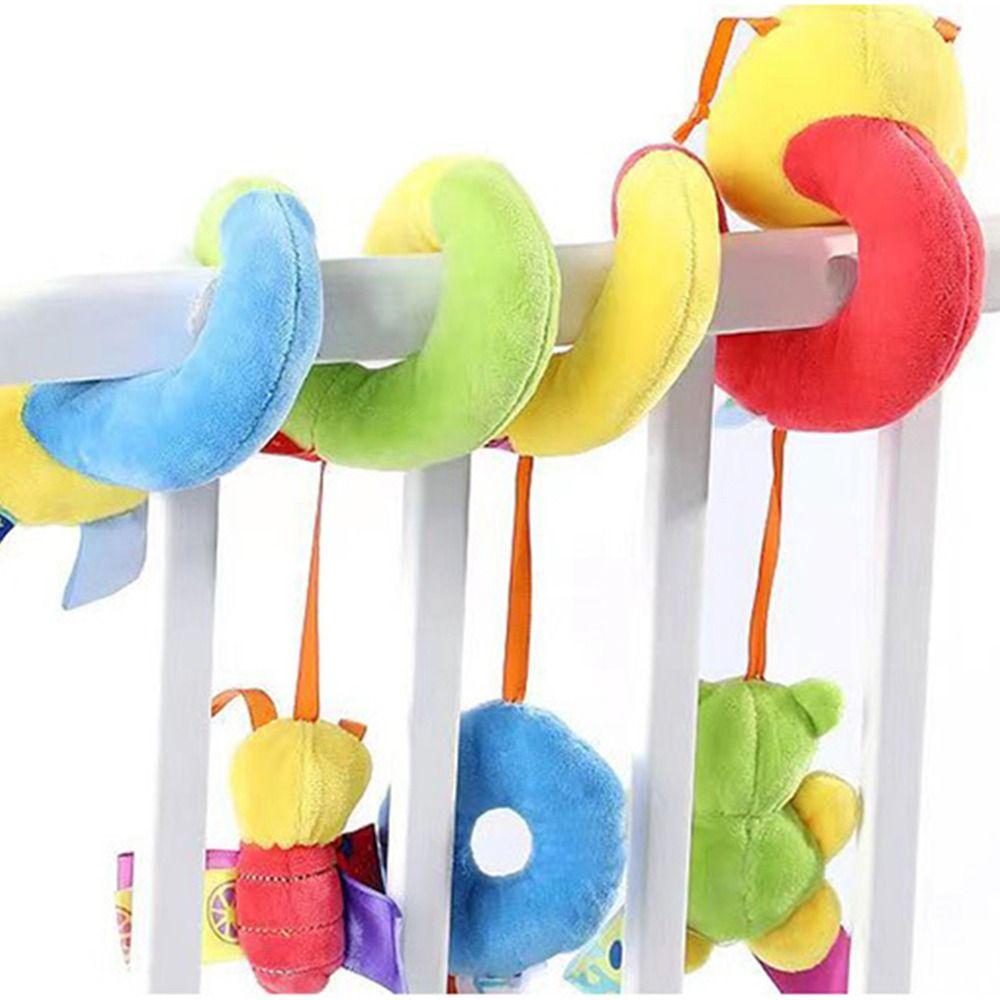Cartoon Animal Baby Bed Stroller Bell Toys Plush Bed Wrapped Toys Baby Car Seat Toys  Stroller Toy