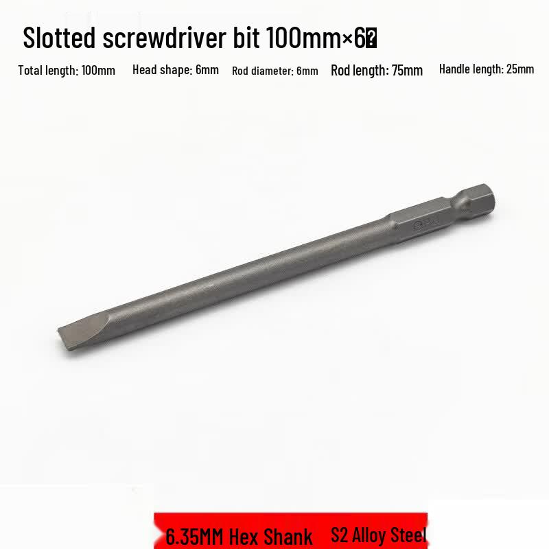 Magnetic Slotted Pneumatic Screwdriver Bits