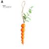 Easter Wooden Carrot Beads String Wood Pendant Spring Home Party Decoration for Birthday Housewarming
