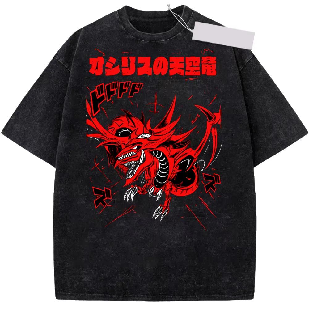 2026 Hot Sale Anime Yu Gi Oh Print T-shirt Men Women Punk T-shirt Hip Hop Streetwear Oversized T-shirt Casual Loose Short Sleeve Crew Neck Summer Tops