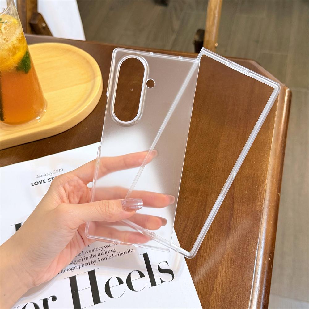Business Ultra Thin Matte Transparent Phone Case For Samsung Galaxy Z Fold 7 6 5 4 Hard Bumper Shockproof Protect Back Cover