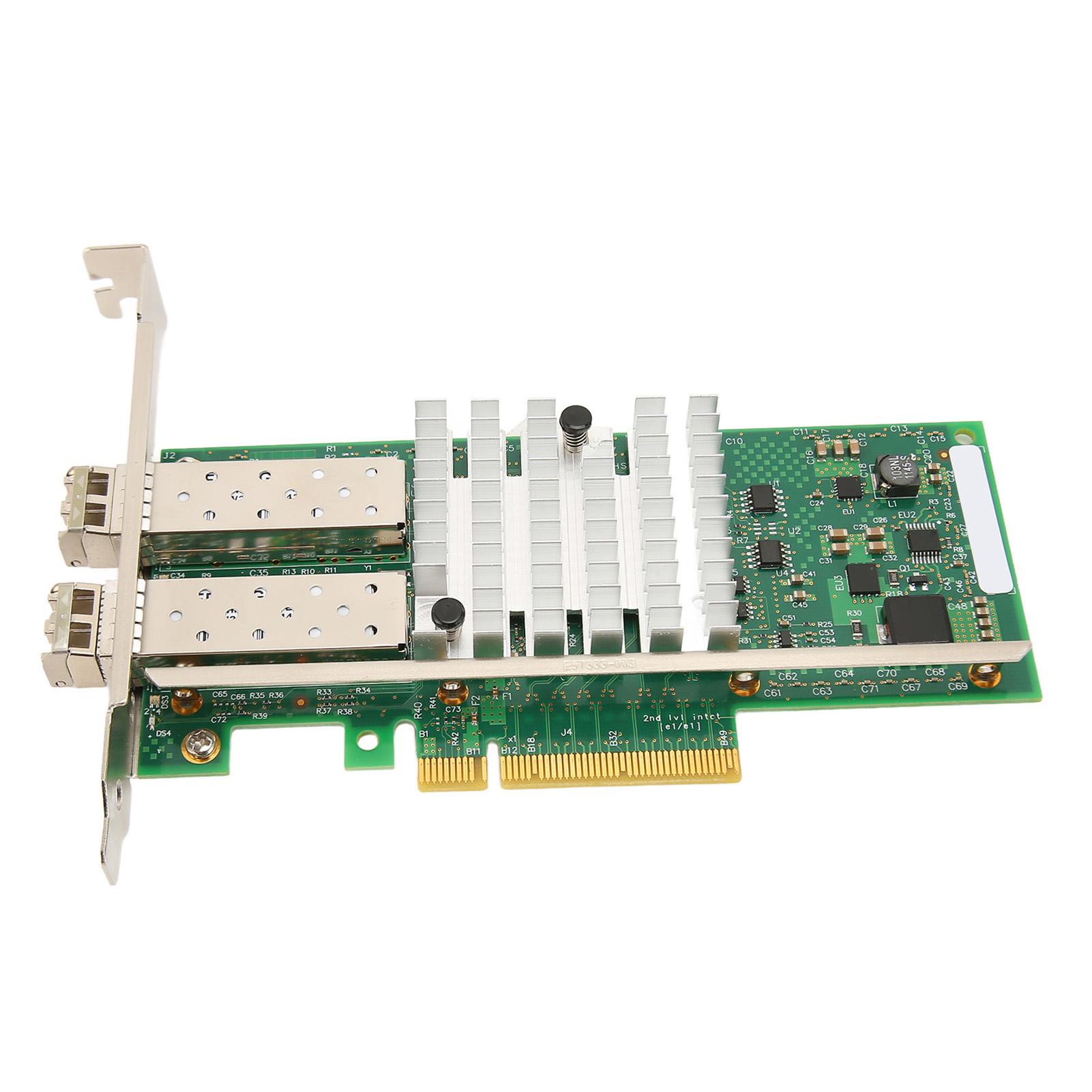 

10 ГБ Двопортова SFP PCIe X8 Серверна Мережева Карта з 2 Оптичними Модулями Чіп 82599ES Мережа PCIE