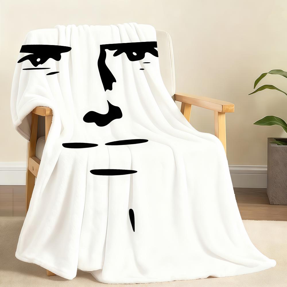 Meme Face Sigma Case boy Funny Blanket Soft Throw Blanket for Home Bedroom Bed Sofa Picnic Travel Office Rest Cover Blanket Gift
