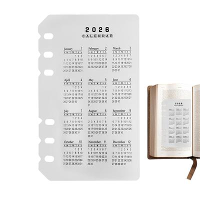 2026 Planner Divider Removable Matte Portable Inserts 2026 Planner Refills for Family Friends Students Teacher School Home