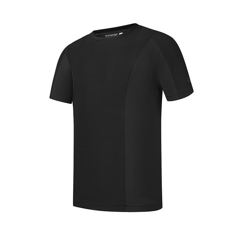 FILA Golf Series Simple Solid Color Comfortable Moisture-Wicking Quick-Dry Sports Golf Versatile Short Sleeve T-Shirt Men tops A11M625139FBK L