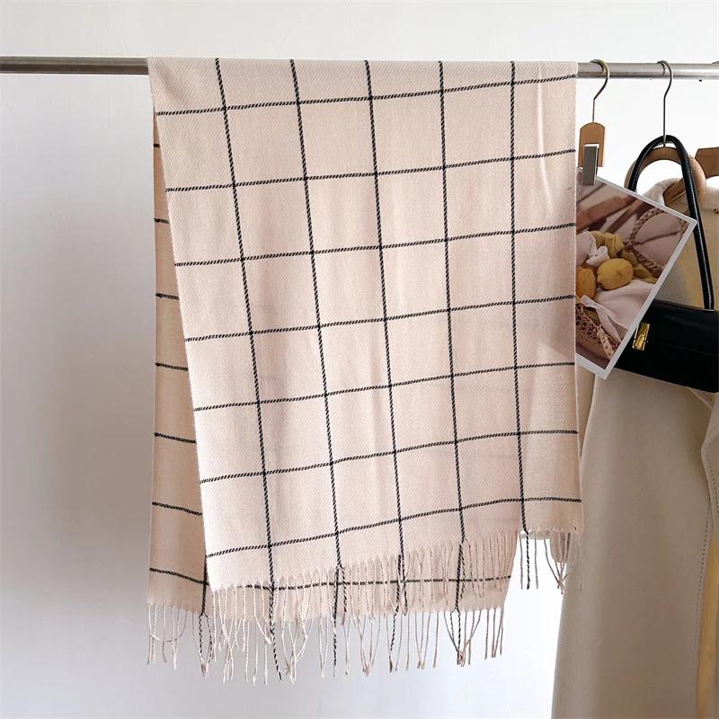 Fashion Plaid Cashmere Warm Scarf New Design Luxury Pashmina Winter Shawl Wraps Bufanda with Tassel Poncho Blanket 2025