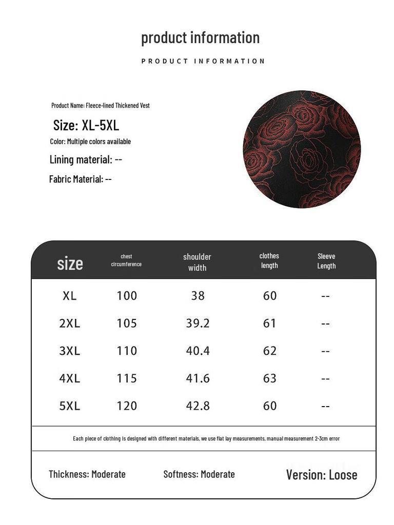 Elderly Women's Warm Fleece Vest Jacket