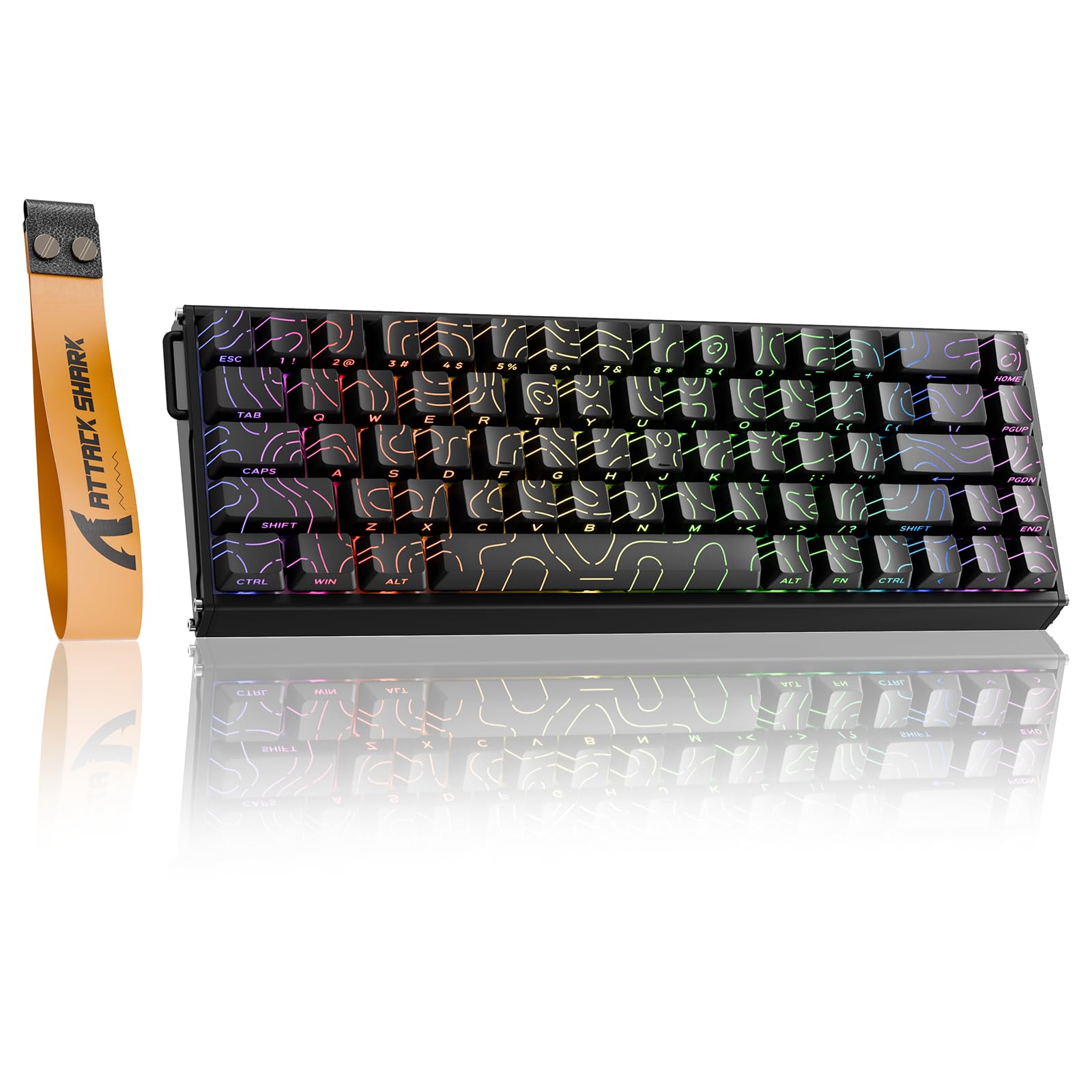 

Aluminum ATTACK SHARK X68MAX HE Rapid Trigger Fast 8000Hz Polling Gaming Rapid Adjustable Compact 68 Gaming PBT Aluminum Compatible [Full Case]