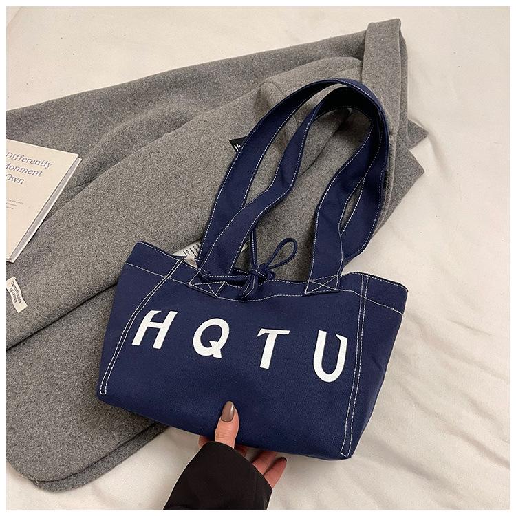 Canvas Bag Female College Students Class New Summer Versatile Large-capacity Bag Casual Tote Bag