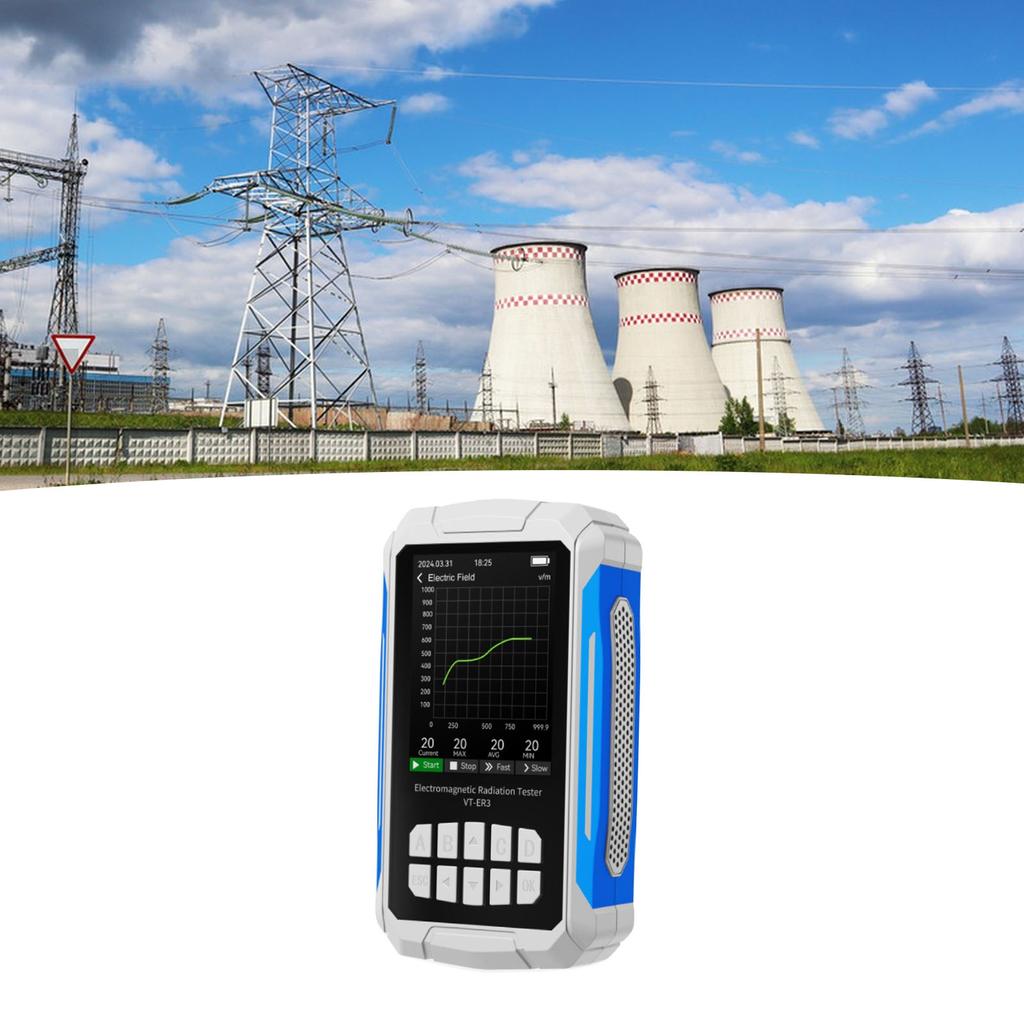 Electromagnetic Field Radiation Detector 2.8in   Color Display Rechargeable 5 in 1 Radiation Dosimeter